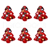 6Pcs Handmade Bumpy Glass Beads Strands LAMP-FS0001-16C-1