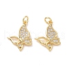 Brass Cubic Zirconia Pendants KK-G453-19G-2