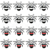 SUNNYCLUE 32Pcs 2 Colors Alloy Rhinestone Slide Charms FIND-SC0010-38-1