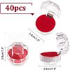 CHGCRAFT 40Pcs Octagon Transparent Plastic Ring Boxes CON-CA0001-020-2