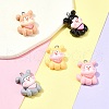 5Pcs 5 Colors Opaque Resin Pendants RESI-FS0001-67A-6