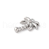 Brass Pave Clear Cubic Zirconia Pendants KK-V016-01P-2