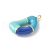 Brass Enamel Pendants KK-E093-03G-D-01-2