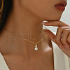 Elegant French Style 925 Sterling Silver & Shell Pearl Round Pendant Necklaces for Women's Daily Wear GL9830-5