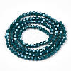 Opaque Solid Color Electroplate Glass Beads Strands EGLA-A039-P2mm-A18-3