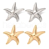 Alloy Starfish Stud Earrings for Women EJEW-U028-04G-2