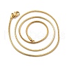 Ion Plating(IP) 304 Stainless Steel Square Snake Chain Necklaces STAS-A066-07-01G-3