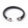 Imitation Leather Braided Cord Bracelets BJEW-E293-04P-2