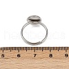 304 Stainless Steel Cuff Ring Components STAS-D372-05P-01B-3