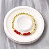 ABS Imitation Pearl Round Beads Stretch Bracelets for Women BJEW-D317-12B-G-1