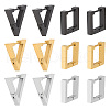 ANATTASOUL 12Pcs 6 Style Stainless Steel Hoop Earrings for Women EJEW-AN0004-42-1