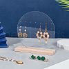 Round Transparent Acrylic Earring Stud Display Stand ODIS-WH0015-95-4