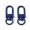 Spray Painted Eco-Friendly Alloy Swivel Snap Hooks Clasps PALLOY-T080-02B-NR-2