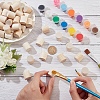 Unfinished Beech Wood Round Pillars DIY-WH0349-08-3