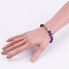 Natural Gemstone Beads Stretch Bracelets BJEW-JB02947-05-3