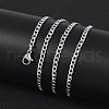 Non-Tarnish 201 Stainless Steel Curb Chains Necklaces NJEW-R063-39P-4