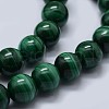 Natural Malachite Beads Strands G-F571-27A1-10mm-3