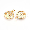 Brass Micro Pave Cubic Zirconia Pendants ZIRC-T016-21-2