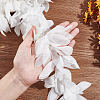 AHADERMAKER 5 Yards Polyester Chiffon Leaf Lace Ribbon DIY-GA0007-32C-3