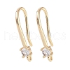 Brass Micro Pave Cubic Zirconia Earring Hooks KK-U008-08G-1