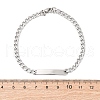 304 Stainless Steel Link Chain Bracelets BJEW-A032-06P-3