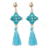 Synthetic Turquoise Stud Earrings EJEW-MZ00282-04-1