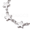 304 Stainless Steel Star Link Chain Bracelet Makings for Women AJEW-TA00028-3