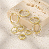 4 Pcs Stylish S925 Sterling Silver Hoop Earrings WS2635-1-4