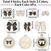 SUNNYCLUE 48Pcs 8 Styles Alloy Enamel Pendants ENAM-SC0005-66-2