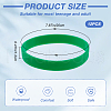 CREATCABIN 12Pcs Word Silicone Cord Bracelet Wristband BJEW-CN0001-05A-2