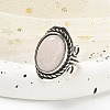 Natural Rose Quartz Adjustable Rings RJEW-I108-01AS-13-2
