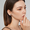 DICOSMETIC 925 Sterling Silver Flat Pad Stud Earring Findings STER-DC0001-57B-7