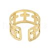 304 Stainless Steel Open Cuff Rings for Women RJEW-C084-03E-G-3