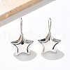 Star Brass Dangle Earrings EJEW-B132-05P-2