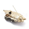 Horse's Head Alloy Rhinestone Brooches JEWB-E041-18AB-02-3
