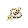 Brass Micro Pave Cubic Zirconia Pendants KK-R221-01G-04-2