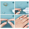 SUNNYCLUE DIY Flat Round Adjustable Ring Making Kit DIY-SC0019-88-4