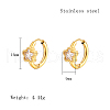 Cubic Zirconia Hoop Earrings VX9431-04-1