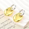 Oval Brass Hoop Earrings for Women EJEW-U057-06A-01G-3