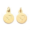 Golden Plated 304 Stainless Steel Charms STAS-C022-01G-G-2