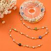 Glass Pearl & Flower Beaded Chains CHC-CJ0001-69-4