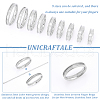 Unicraftale 201 Stainless Steel Grooved Finger Rings Set for Men Women RJEW-UN0002-64C-5