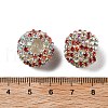 Sparkle Glass Rhinestone Round Beads OACR-S048-01H-3
