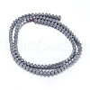 Non-magnetic Synthetic Hematite Beads Strands G-P338-14B-3x3mm-2