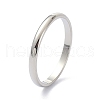 Non-Tarnish 2mm Polished Plain Dome Finger Ring for Girl Women RJEW-C012-05E-P-3