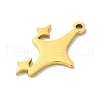 5Pcs 201 Stainless Steel Pendants STAS-Z068-04G-2