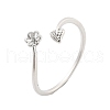 Leaf & Flower  Brass Adjustable Ring Settings KK-G527-01C-P-1