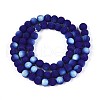 Frosted Opaque Glass Beads Strands GLAA-T032-P6mm-MBB03-2