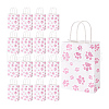 Rectangle with Paw Print Pattern Paper Storage Bags with Handle ABAG-WH0046-39C-8
