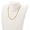 304 Stainless Steel Diamond Cut Cuban Link Chain Necklaces NJEW-JN03367-03-5